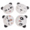 4pcs ceramic dish saucer, panda shape, white 1