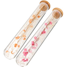 2pcs dried bouquet in glass bottle handmade preserved real flowers