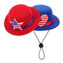 2pcs Independence Day Hat Usa Flag Costume Pet Supply