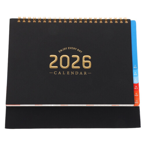 2026 Standing Flip Desk Calendar with Twin-Wire Binding