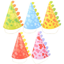 10pcs dinosaur paper cone hats for toddler birthday party