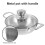 1 Set Stainless Steel Double Handle Round Wok Pan 7