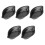 5pcs sauce bowls black imitation ceramic condiment plates 6