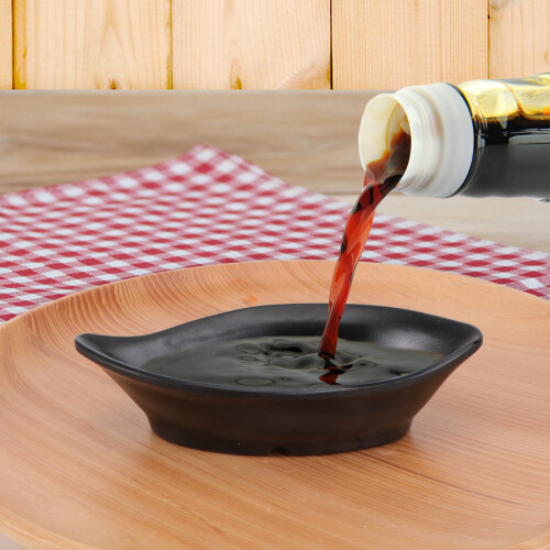 5pcs sauce bowls black imitation ceramic condiment plates 2