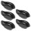 5pcs sauce bowls black imitation ceramic condiment plates 8