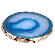 agate stone coaster round geometric heat insulation mug pad