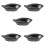 5pcs sauce bowls black imitation ceramic condiment plates 1