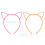 24pcs Cat Ear Headband 0.6cm ABS Plastic Hair Accessory 2