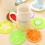 2 Pcs Round Silicone Coasters Non-Slip Heat Resistant Cup Mat 9