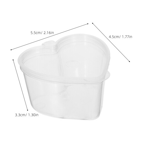 100 pcs 50ml pp plastic heart shaped spice containers with lid 2