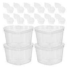 100 pcs 50ml pp plastic heart shaped spice containers with lid