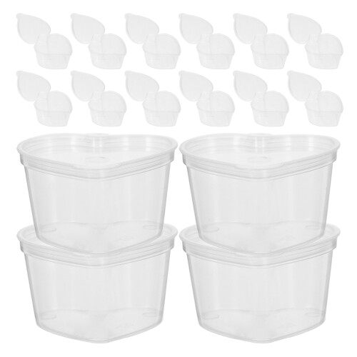 100 pcs 50ml pp plastic heart shaped spice containers with lid
