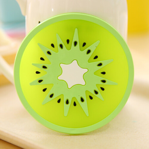 2 Pcs Round Silicone Coasters Non-Slip Heat Resistant Cup Mat 1
