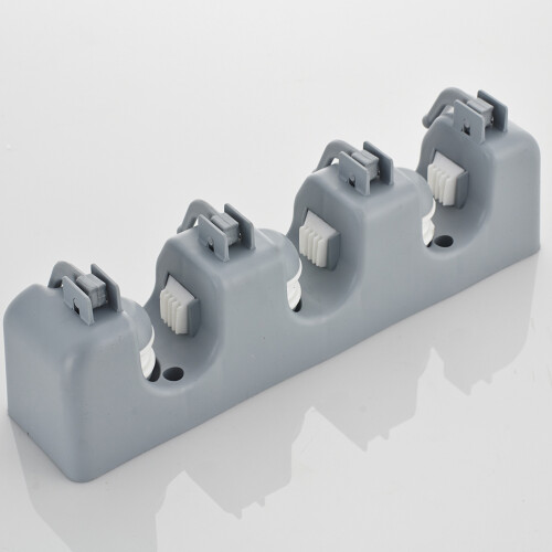 Wall Mounted Mop Broom Holder 3 Position 4 Hooks Storage 2