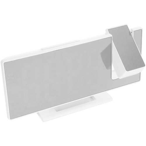 LED Projection Alarm Clock for Bedroom White Display
