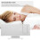 LED Projection Alarm Clock for Bedroom White Display 11