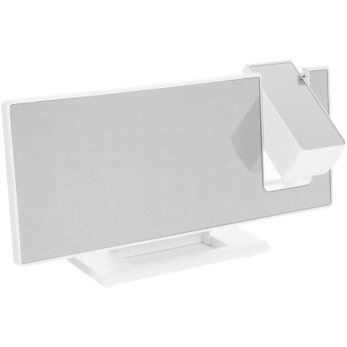 LED Projection Alarm Clock for Bedroom White Display 2