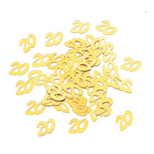 1200pcs number 20 golden sequins confetti for party decoration