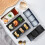 ceramic three grid sauce dish for sushi and seasoning 10