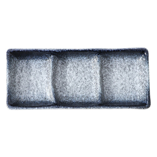 ceramic three grid sauce dish for sushi and seasoning 2