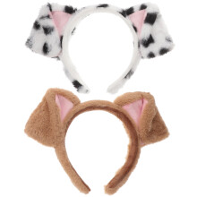 2Pcs Cartoon Animal Headband Dalmatian Ears Party Costume Hair Decor