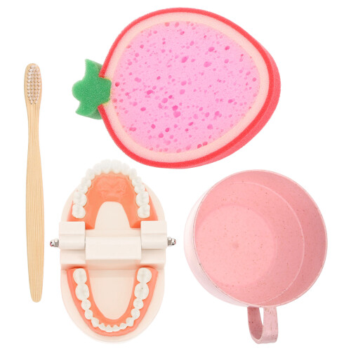 1Set Kinder Zahnpflegemodell Mit Zahnbürste , Lernset