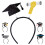 5pcs Graduation Headband Decorate Make Up Plastic 7