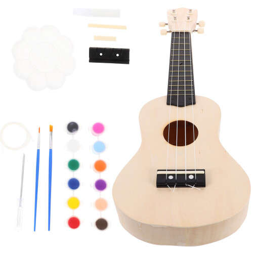 Ukulele DIY Bois Naturel Coloré Instrument De DIY