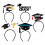 5pcs Graduation Headband Decorate Make Up Plastic 6