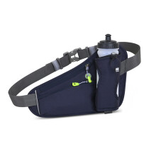 Running Belt With Water Bottle, Adjustable Waist Pack, Water Bottle Holder, Dark Blue, for Running Walking Hiking