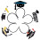 5pcs Graduation Headband Decorate Make Up Plastic 8