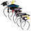 5pcs Graduation Headband Decorate Make Up Plastic 9