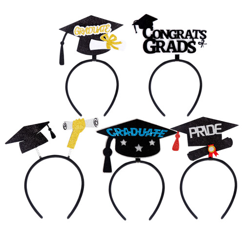 5pcs Graduation Headband Decorate Make Up Plastic