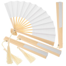 4pcs mini folding paper fans for dolls, photography props
