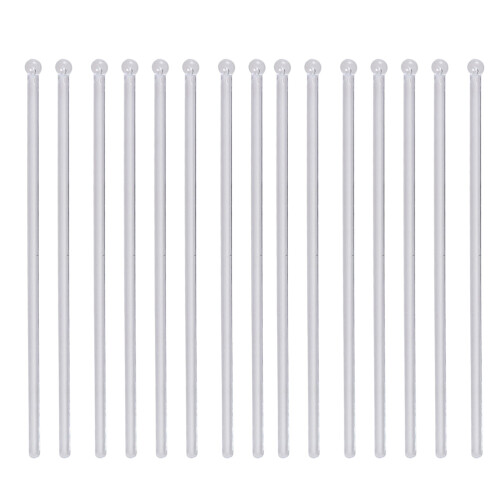 200pcs transparent cocktail stirring sticks with round head