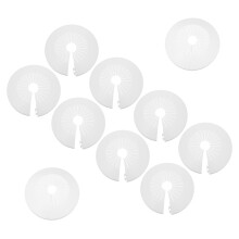 10Pcs Plastic Toilet Pipe Cover Plates White Decorative Pipe Flanges