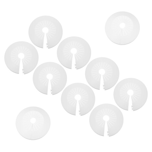 10Pcs Plastic Toilet Pipe Cover Plates White Decorative Pipe Flanges