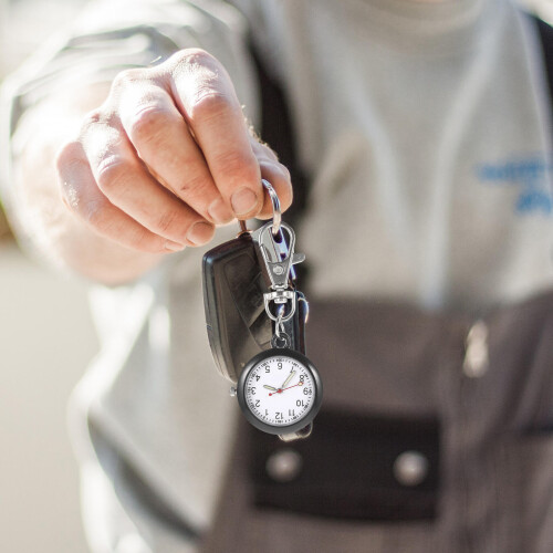 key chain hanging timing watch for backpack use 2