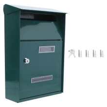 wall mounted metal mailbox letter post box decorative suggestion box