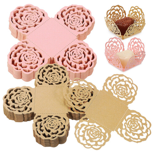 100 Pcs Truffle Wrappers Chocolate Cupcake Liners Party Supply