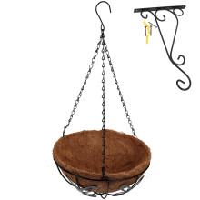 Outdoor Ceiling Hanging Planter Iron Flowerpot Holder