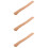 3pcs Long Wood Handle Replacement with Stainless Steel Wedge 10