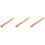 3pcs Long Wood Handle Replacement with Stainless Steel Wedge 6