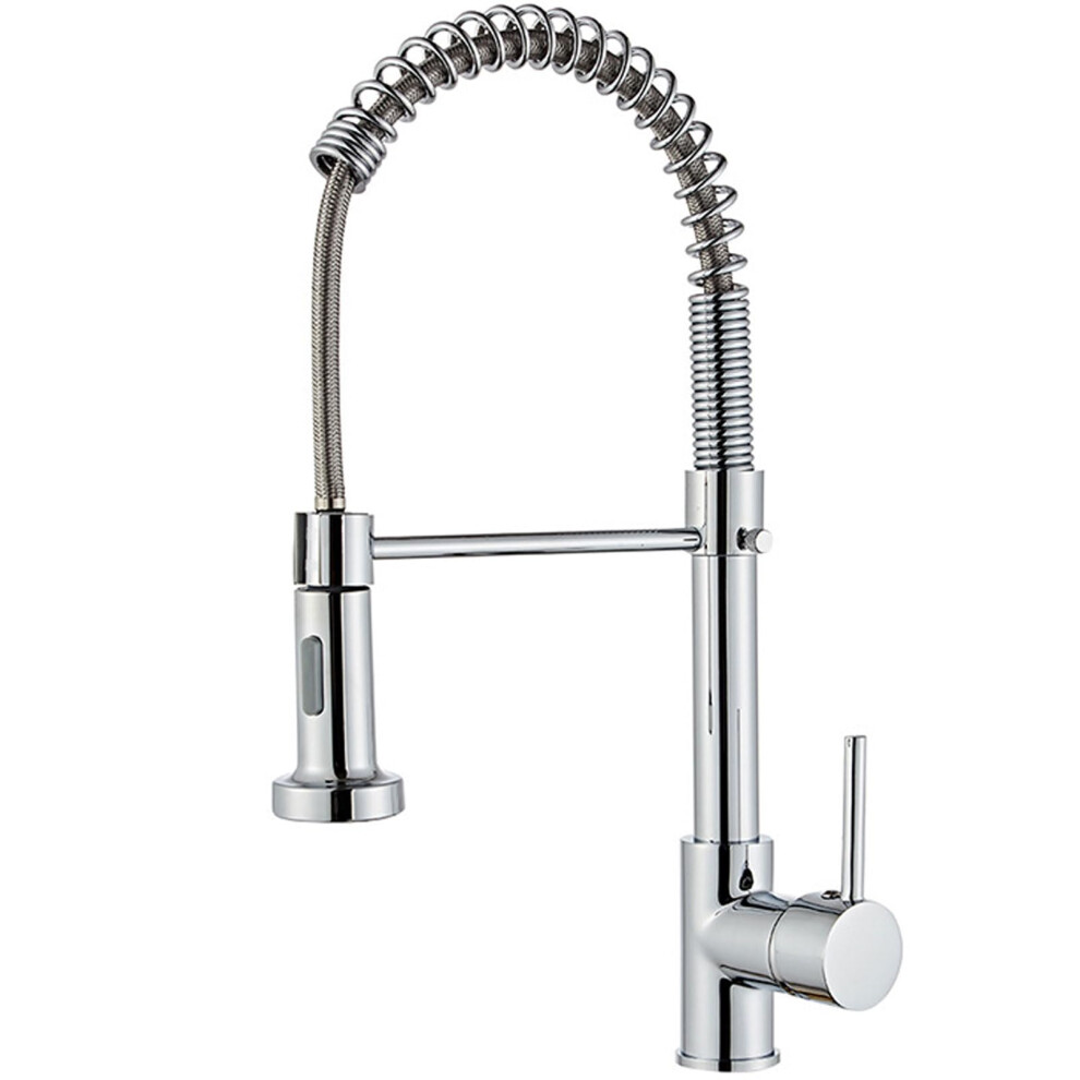 Kitchen Faucet Single Handle Copper With Pull Down Sprayer, Pull Out Sprayer, Commercial Spring, Chrome Plated Finish 9016109016133
