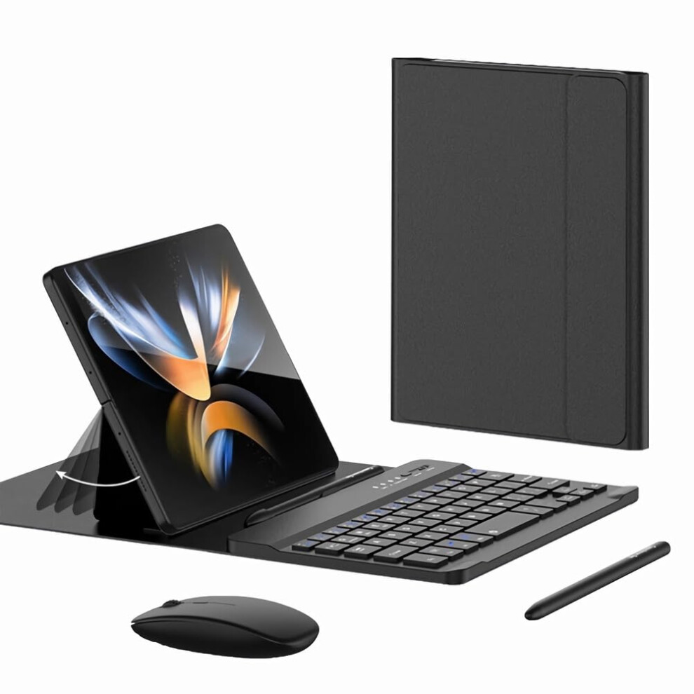 Keyboard Case For Samsung Galaxy Z W25/Fold Se Adjustable Angle Magnetic Detachable Keyboard S Pen Holder Capacitive Pen 9016109016126