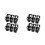 4 Pcs Plastic Succulents Planter Pots Cactus Tray 9