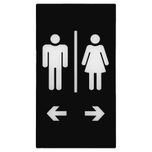 Acrylic Gender Bathroom Sign Self-Adhesive Restroom Guide