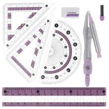 multi functional ruler kit with compass and protractor for kids drawing