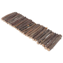 1pc wooden pet hamster shelter fence toy and grinding tool light brown