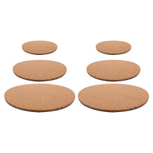 6Pcs Round Brown Cork Mats for Plant Pots Durable Nonslip Cork Pads
